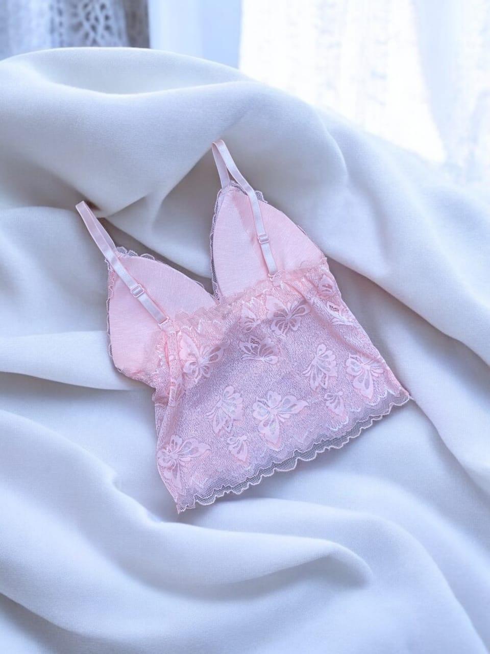 "Elegant Jacquard Lace Plunge – Featherlight Comfort, Refined Fit NOVAPIK