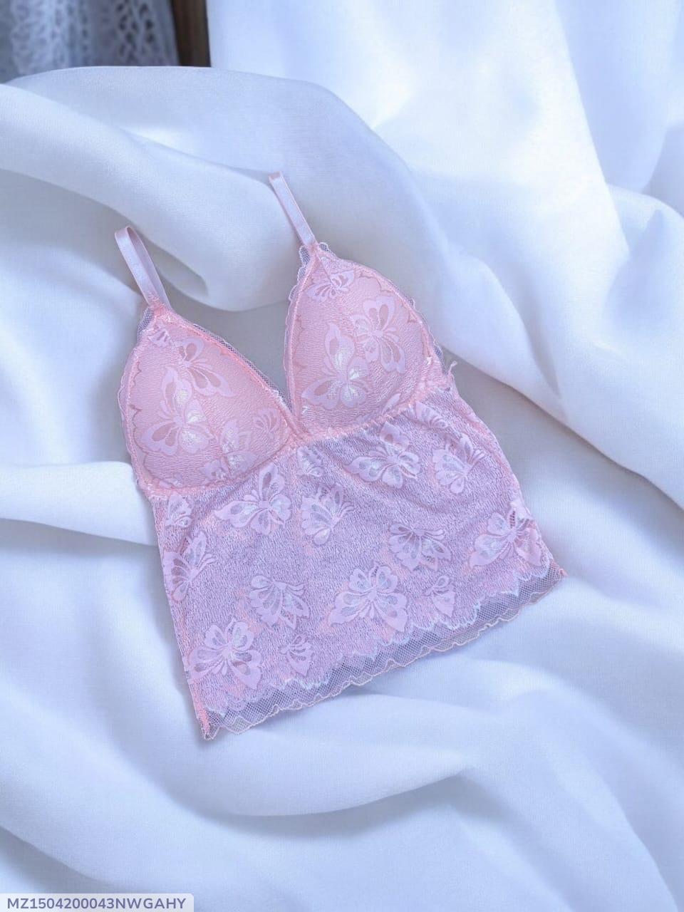 "Elegant Jacquard Lace Plunge – Featherlight Comfort, Refined Fit NOVAPIK