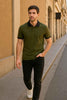 Olive Green Men’s Polo Shirt with Black Accents – Casual & Stylish | EW-000460 NOVAPIK