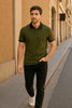 Olive Green Men’s Polo Shirt with Black Accents – Casual & Stylish | EW-000460 NOVAPIK