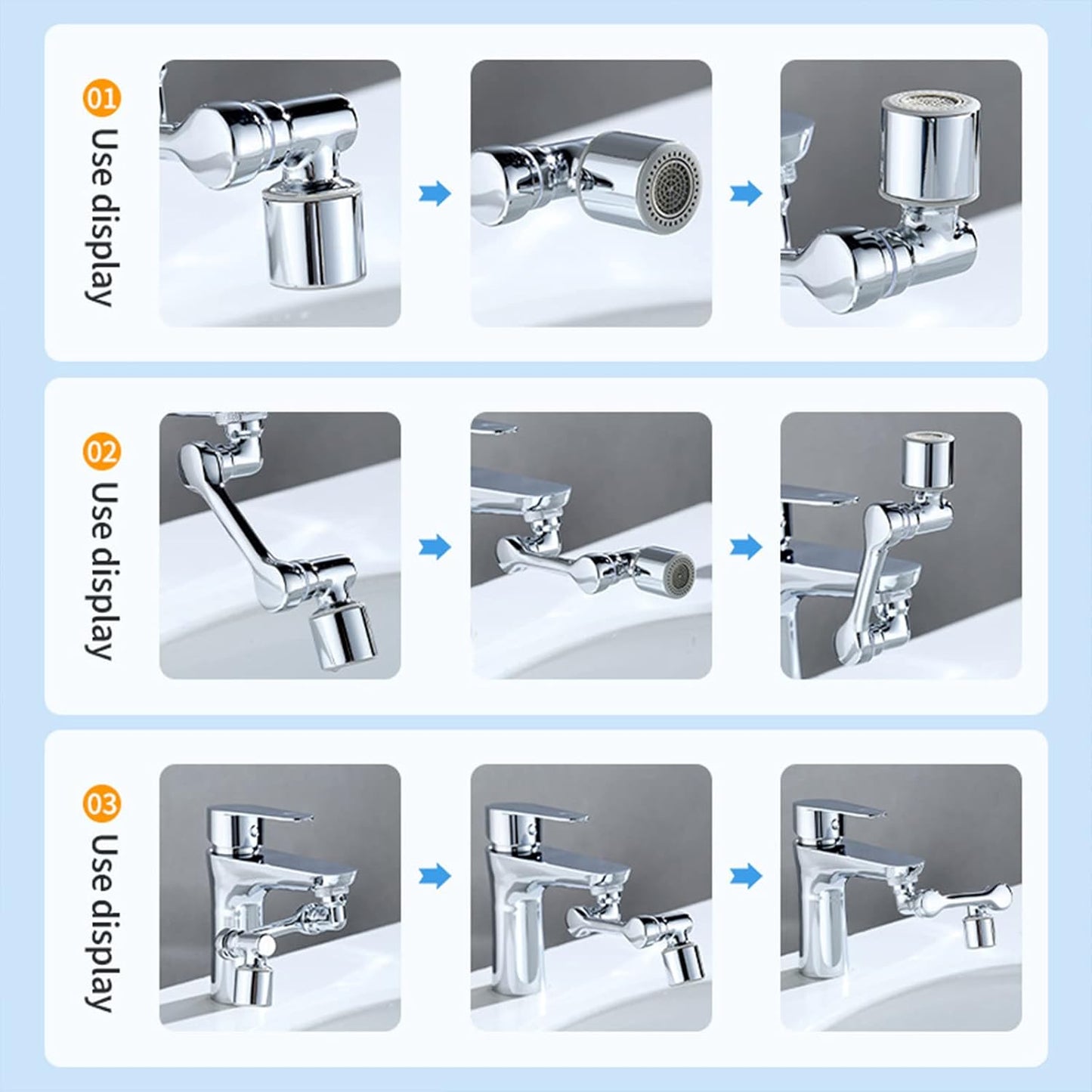 1pc 1080° Rotating Faucet Extender Trenzora