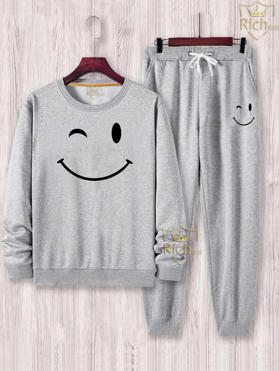 2 Pcs Men's Fleece Graphic Sweatshirt Track Suit NOVAPIK