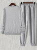2 Pcs Men's Fleece Graphic Sweatshirt Track Suit NOVAPIK