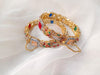2 Pcs Noratan Design Gold Plated Rhinestone Kara Bangle NOVAPIK