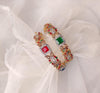 2 Pcs Noratan Design Gold Plated Rhinestone Kara Bangle NOVAPIK