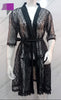 Stylish Black Silk Nightgown Set (2 Pcs) NOVAPIK