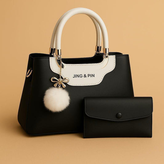 Women's PU Leather Plain Hand Bag Set NOVAPIK