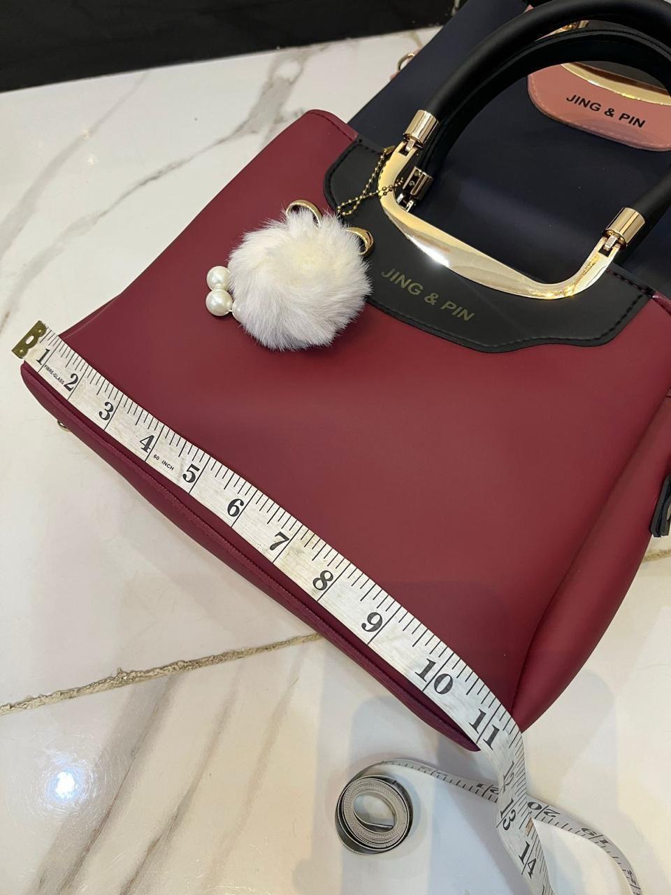Women's PU Leather Plain Hand Bag Set NOVAPIK