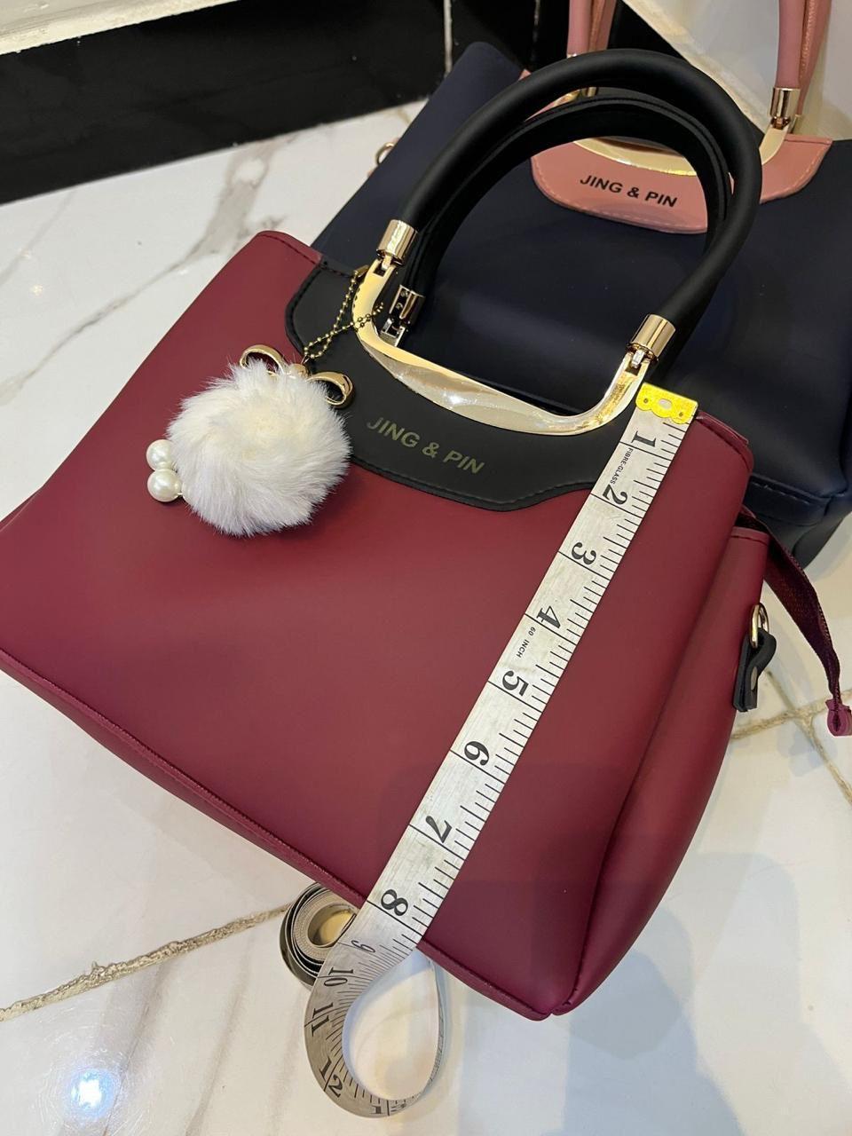 Women's PU Leather Plain Hand Bag Set NOVAPIK