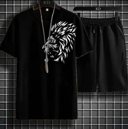 2 Pcs Men's Jersey Printed T-Shirt & Shorts Tracksuit NOVAPIK