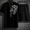 2 Pcs Men's Jersey Printed T-Shirt & Shorts Tracksuit NOVAPIK