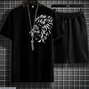 2 Pcs Men's Jersey Printed T-Shirt & Shorts Tracksuit NOVAPIK