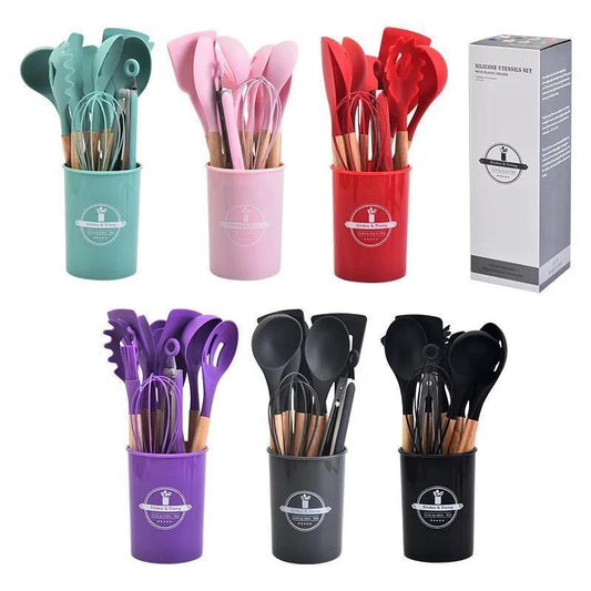 12 Pcs Silicone Spoon Set for Cooking and Baking NOVAPIK