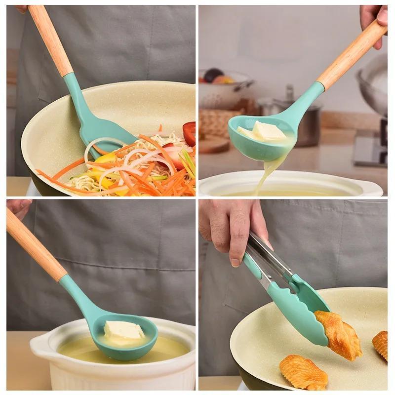 12 Pcs Silicone Spoon Set for Cooking and Baking NOVAPIK