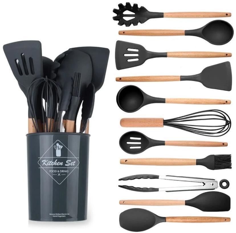 12 Pcs Silicone Spoon Set for Cooking and Baking NOVAPIK