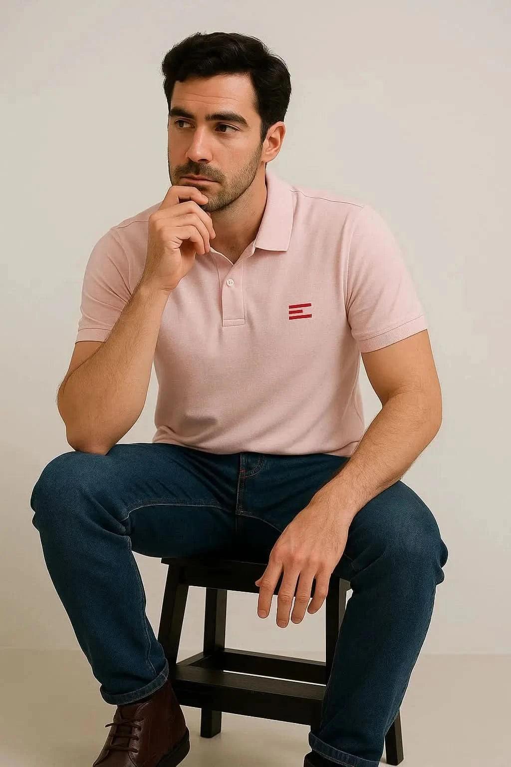 Men's Polo in Blush Pink – Soft Touch Cotton, Everyday Premium | EW-001039 NOVAPIK