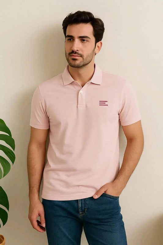Men's Polo in Blush Pink – Soft Touch Cotton, Everyday Premium | EW-001039 NOVAPIK