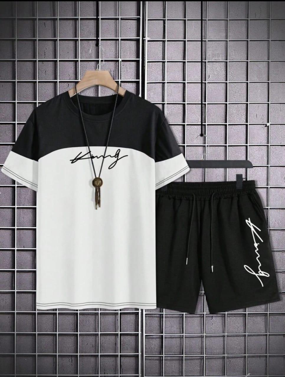 Men's Polyester Printed T-Shirt & Shorts Tracksuit NOVAPIK