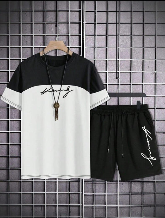 Men's Polyester Printed T-Shirt & Shorts Tracksuit NOVAPIK