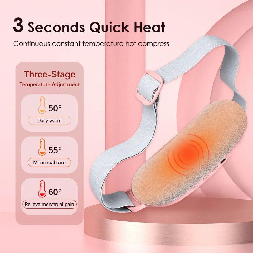 Electric Period Cramp Massager Vibrator Heating Belt For Menstrual Relief Pain NOVAPIK