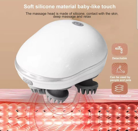 Detachable White Silicone Body Massager - Perfect for People and Pets NOVAPIK