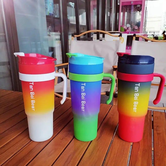 Multicolor Leak-Proof Gradient Water Bottles - Pack of 3 Pcs NOVAPIK