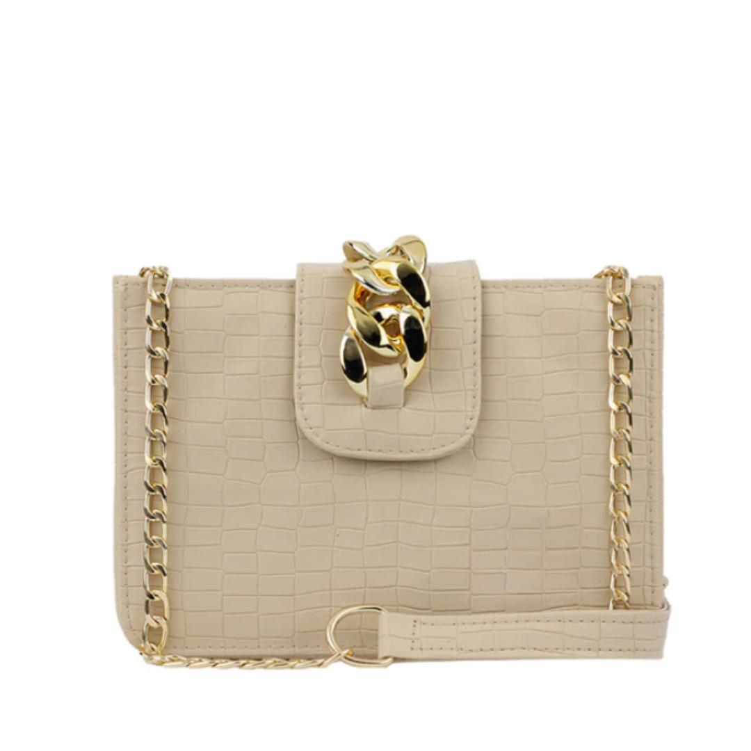 BagX Kim – Beige PU Leather Shoulder Bag NOVAPIK