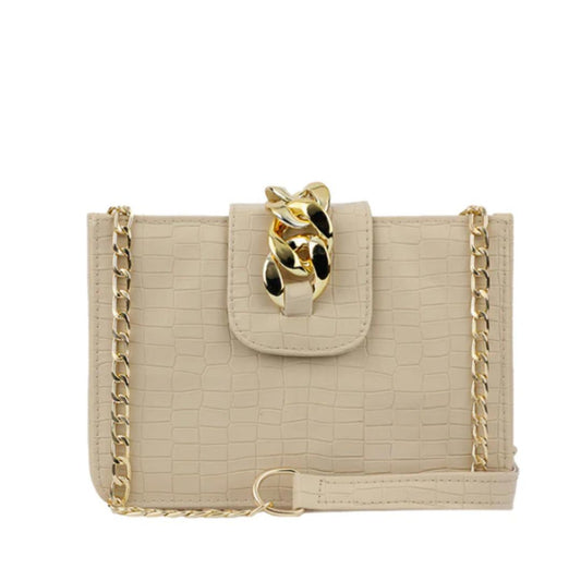 BagX Kim – Beige PU Leather Shoulder Bag NOVAPIK