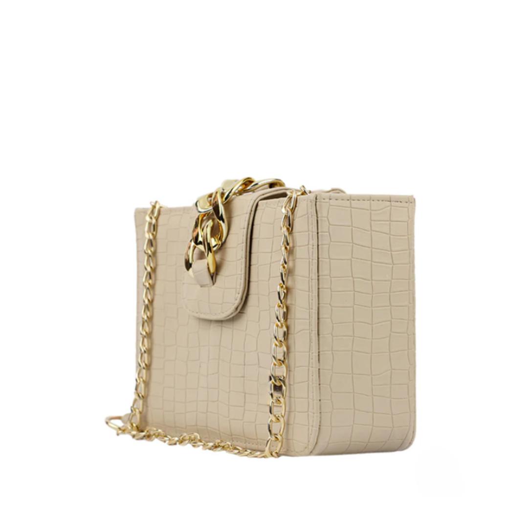 BagX Kim – Beige PU Leather Shoulder Bag NOVAPIK