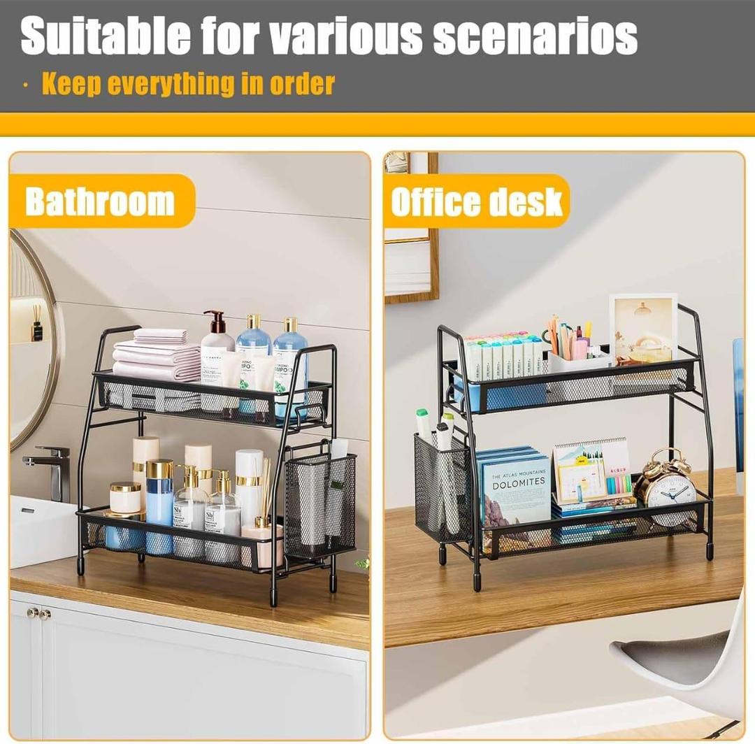 Durable Black Stainless Steel Organizer - 1 Pc for Efficient Storage Solutions NOVAPIK