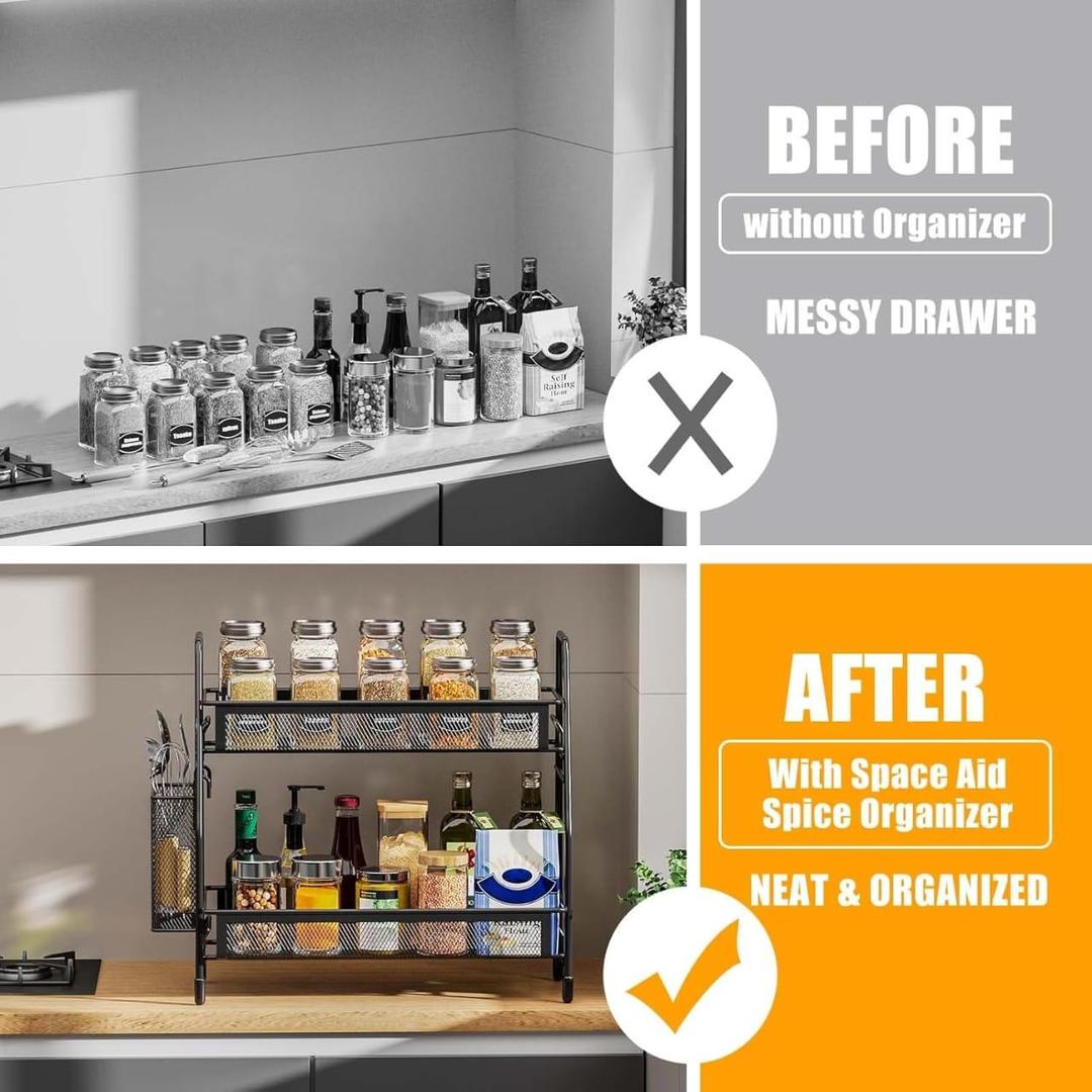 Durable Black Stainless Steel Organizer - 1 Pc for Efficient Storage Solutions NOVAPIK