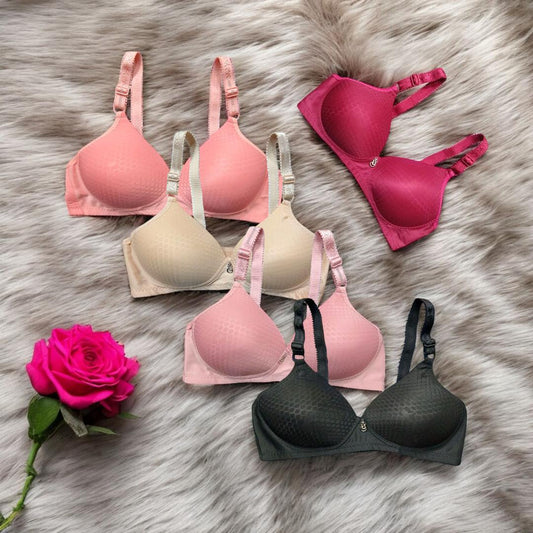 Silk Plain Comfortable And Lightweight Padded Bra NOVAPIK