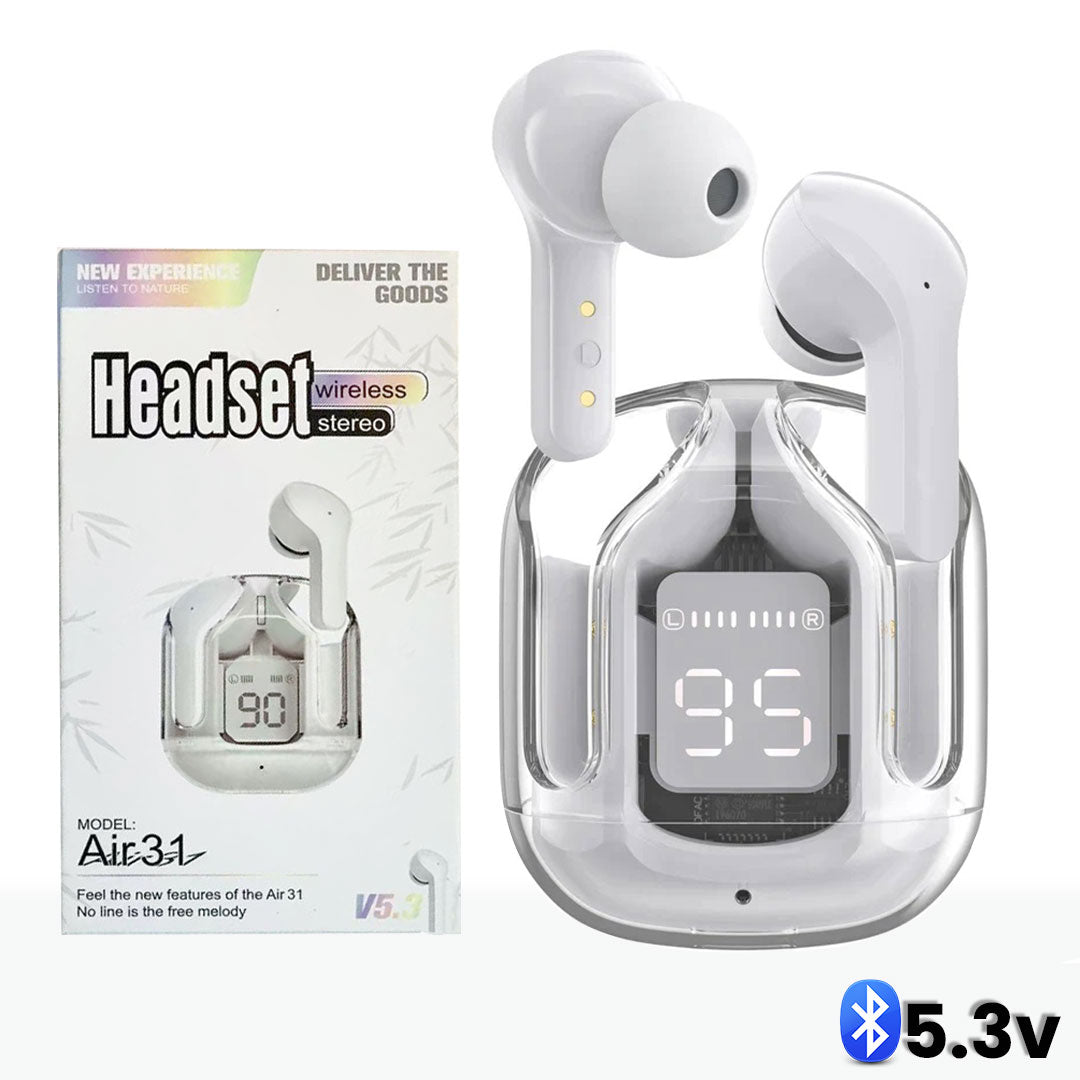 Air 31 TWS Transparent Earbuds Bluetooth 5.3V (Random Color) Trenzora
