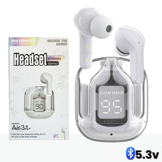 Air 31 TWS Transparent Earbuds Bluetooth 5.3V (Random Color) Trenzora