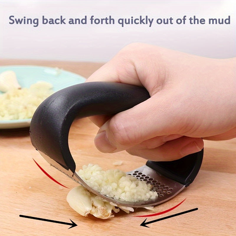 1pc Stainless Steel Garlic Presser Trenzora