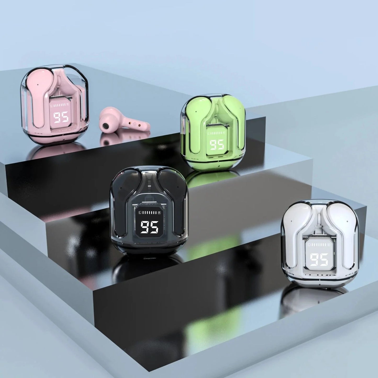 Air 31 TWS Transparent Earbuds Bluetooth 5.3V (Random Color) Trenzora